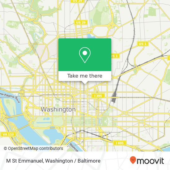 Mapa de M St Emmanuel, Washington, DC 20001