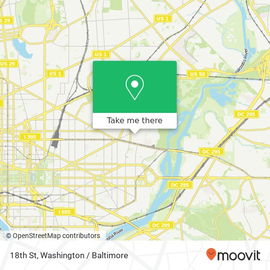 Mapa de 18th St, Washington, DC 20002