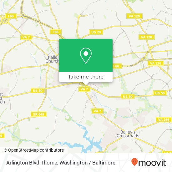 Arlington Blvd Thorne, Falls Church, VA 22044 map
