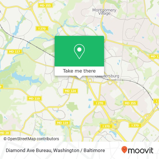 Diamond Ave Bureau, Gaithersburg, MD 20878 map