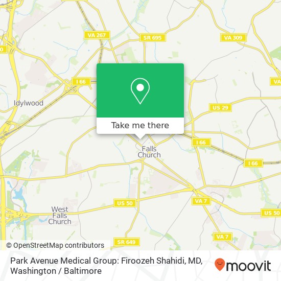 Mapa de Park Avenue Medical Group: Firoozeh Shahidi, MD, 313 Park Ave
