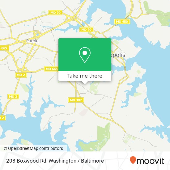 208 Boxwood Rd, Annapolis, MD 21403 map