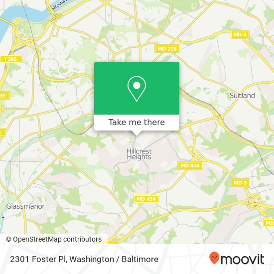 Mapa de 2301 Foster Pl, Temple Hills, MD 20748