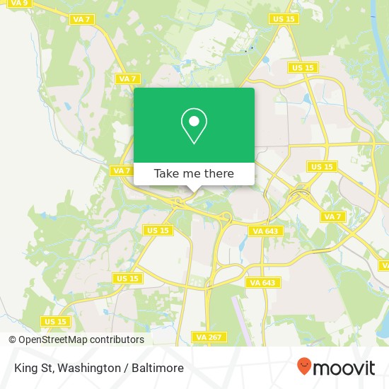 Mapa de King St, Leesburg, VA 20175