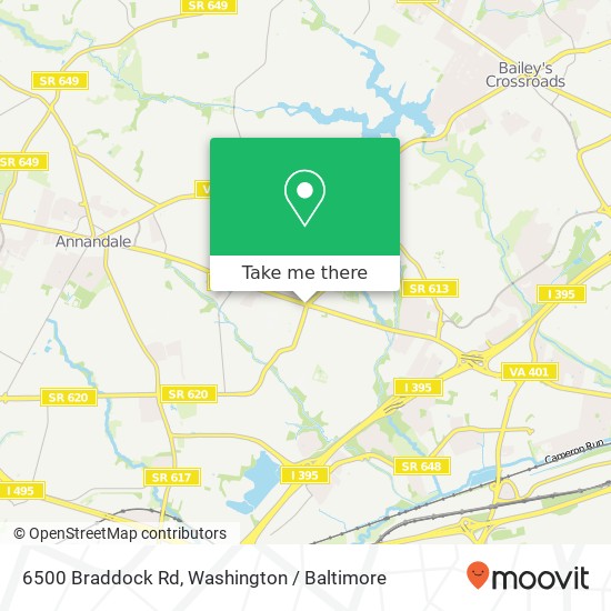 Mapa de 6500 Braddock Rd, Alexandria, VA 22312