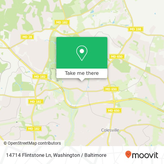 14714 Flintstone Ln, Silver Spring, MD 20905 map
