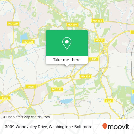 Mapa de 3009 Woodvalley Drive, 3009 Woodvalley Dr, Pikesville, MD 21208, USA