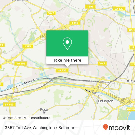 Mapa de 3857 Taft Ave, Alexandria, VA 22304