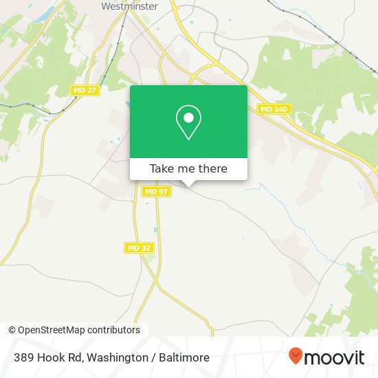 Mapa de 389 Hook Rd, Westminster, MD 21157