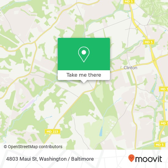 Mapa de 4803 Maui St, Clinton, MD 20735