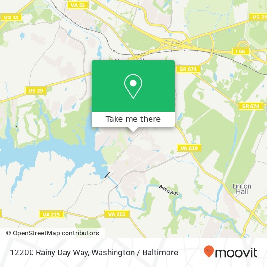 Mapa de 12200 Rainy Day Way, 12200 Rainy Day Way, Gainesville, VA 20155, USA