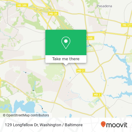 Mapa de 129 Longfellow Dr, Millersville, MD 21108