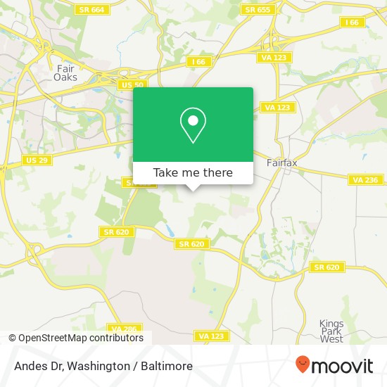 Andes Dr, Fairfax, VA 22030 map