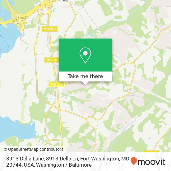 8913 Della Lane, 8913 Della Ln, Fort Washington, MD 20744, USA map