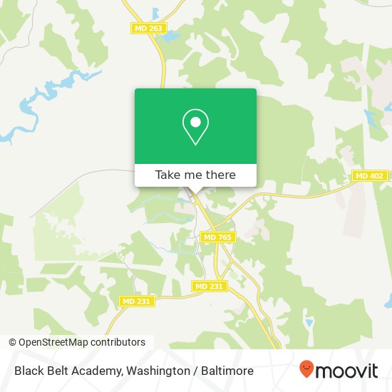 Mapa de Black Belt Academy, 713 Solomons Island Rd N