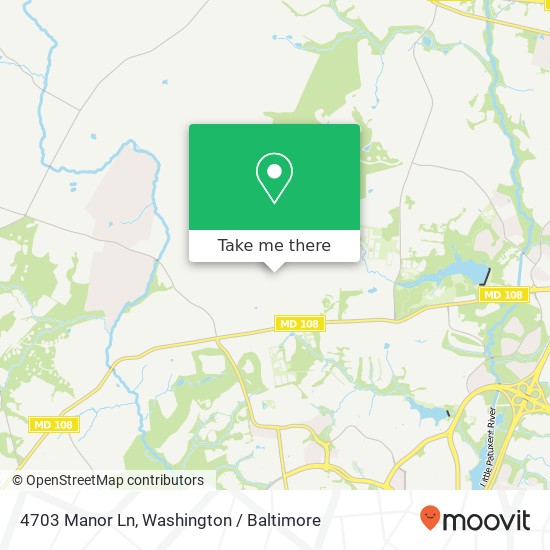 Mapa de 4703 Manor Ln, Ellicott City, MD 21042