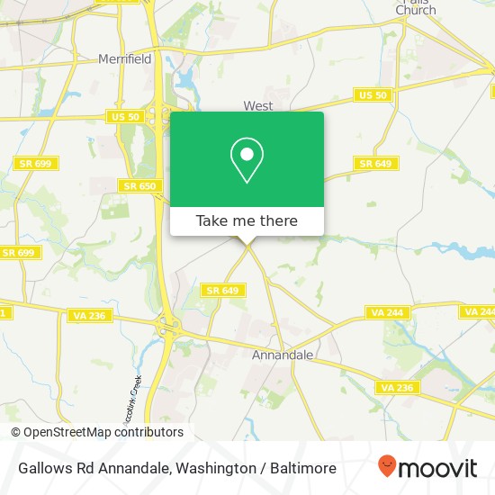 Mapa de Gallows Rd Annandale, Annandale, VA 22003