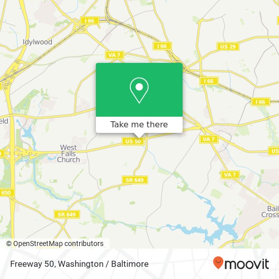 Freeway 50, Falls Church, VA 22042 map