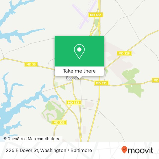 Mapa de 226 E Dover St, Easton, MD 21601