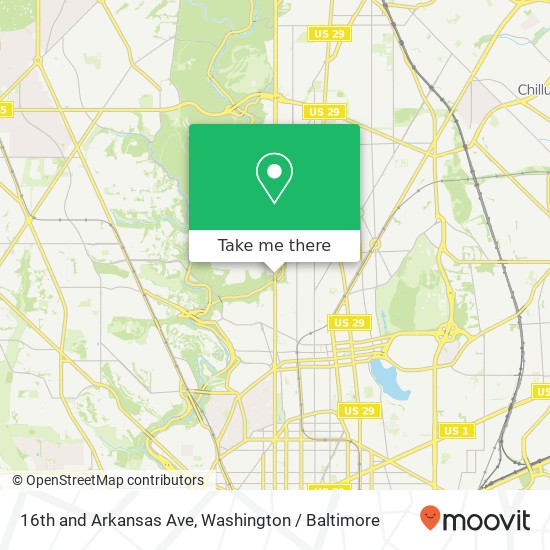 Mapa de 16th and Arkansas Ave, Washington, DC 20011