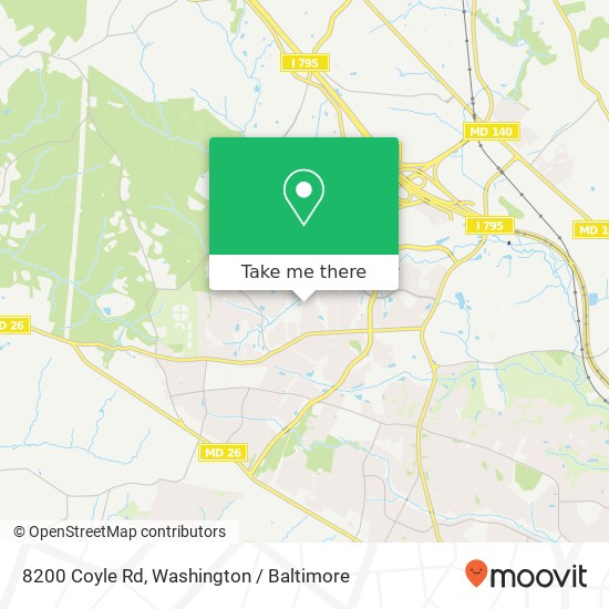 Mapa de 8200 Coyle Rd, Owings Mills, MD 21117