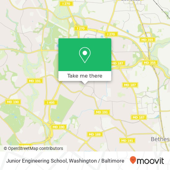 Mapa de Junior Engineering School, 6801 Greentree Rd