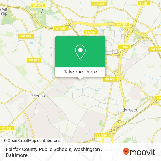 Fairfax County Public Schools, Fairfax County Public Schools, VA, USA map