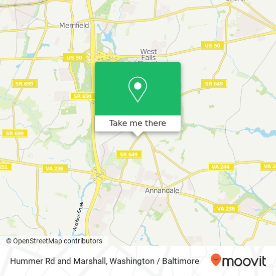 Mapa de Hummer Rd and Marshall, Annandale, VA 22003