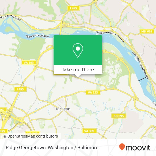 Mapa de Ridge Georgetown, McLean, VA 22101
