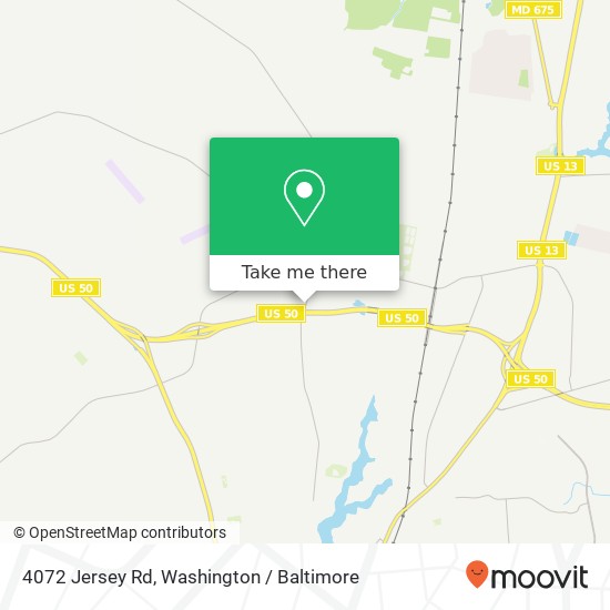 Mapa de 4072 Jersey Rd, Salisbury, MD 21801
