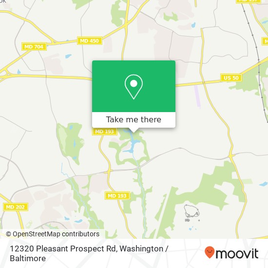 Mapa de 12320 Pleasant Prospect Rd, Bowie, MD 20721