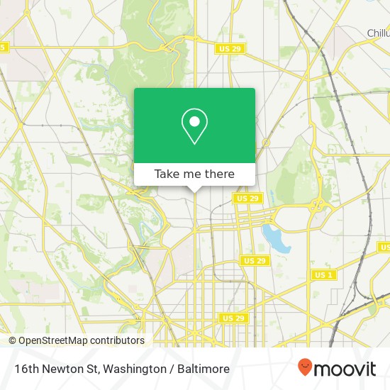 Mapa de 16th Newton St, Washington, DC 20010