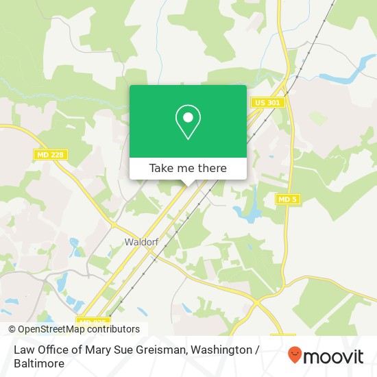 Law Office of Mary Sue Greisman, 2670 Crain Hwy map