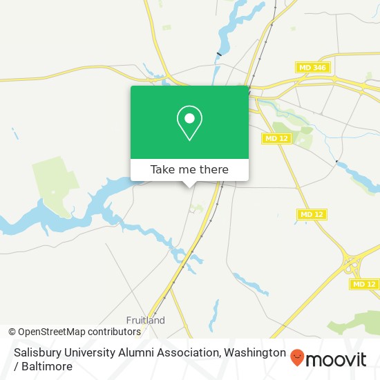 Mapa de Salisbury University Alumni Association, 1120 Camden Ave