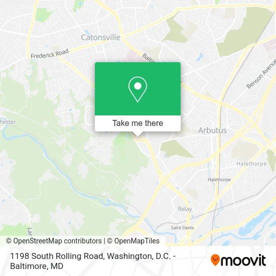 Mapa de 1198 South Rolling Road