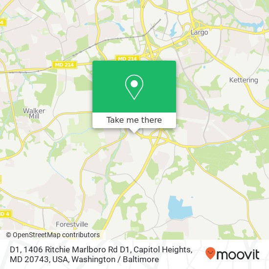 Mapa de D1, 1406 Ritchie Marlboro Rd D1, Capitol Heights, MD 20743, USA