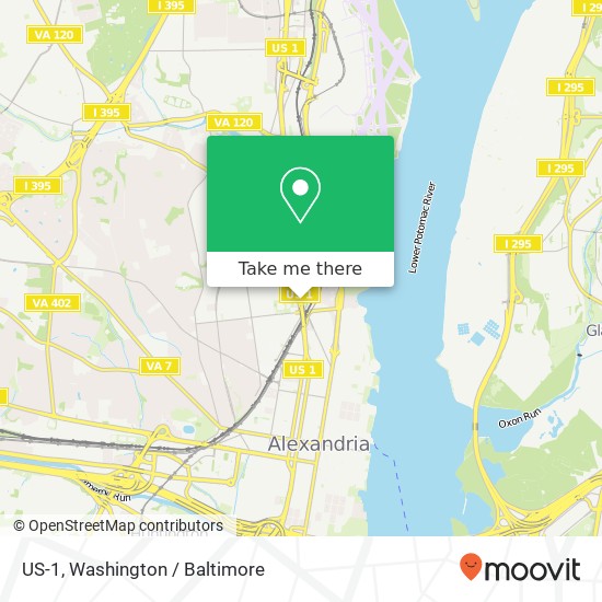 Mapa de US-1, Alexandria, VA 22301