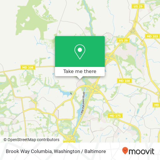 Mapa de Brook Way Columbia, Columbia, MD 21044