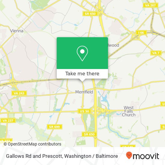 Mapa de Gallows Rd and Prescott, Vienna, VA 22180