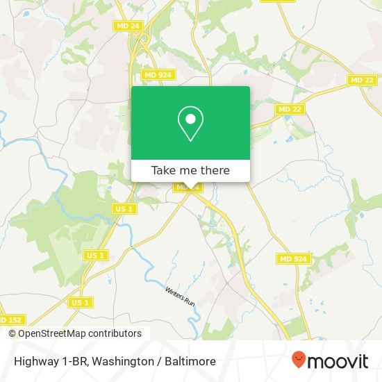 Mapa de Highway 1-BR, Bel Air, MD 21014