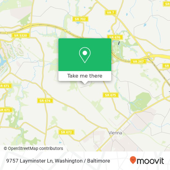 Mapa de 9757 Layminster Ln, Vienna, VA 22182