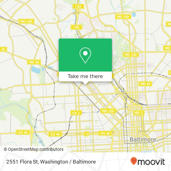 2551 Flora St, Baltimore, MD 21217 map