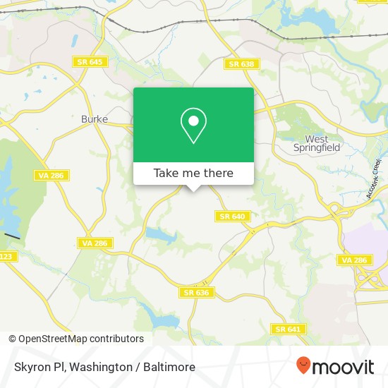 Mapa de Skyron Pl, Springfield, VA 22153