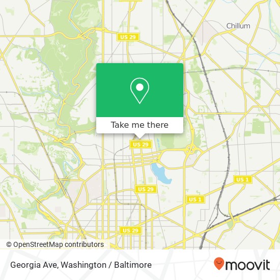 Mapa de Georgia Ave, Washington, DC 20010
