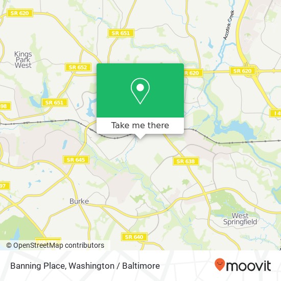 Mapa de Banning Place, Banning Pl, Burke, VA 22015, USA