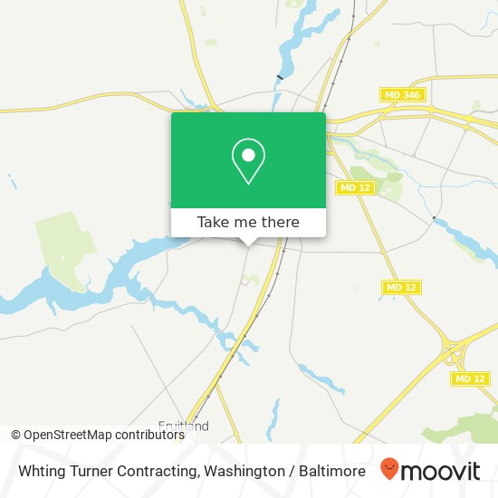Whting Turner Contracting map