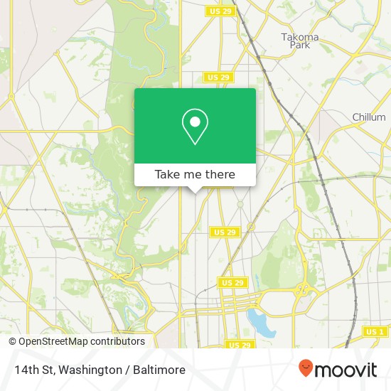 Mapa de 14th St, Washington (DC), DC 20011