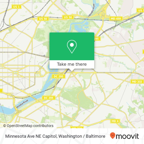 Mapa de Minnesota Ave NE Capitol, Washington, DC 20019