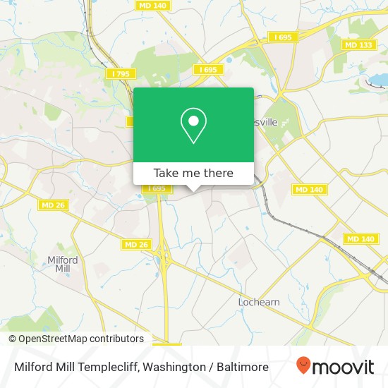 Milford Mill Templecliff, Pikesville, MD 21208 map