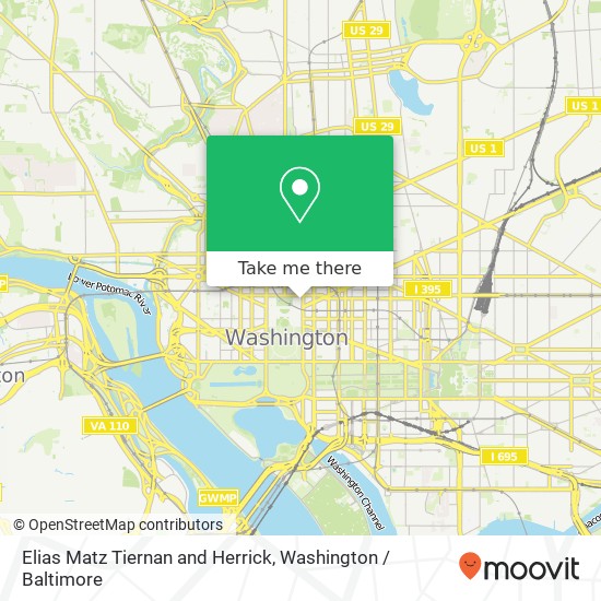 Mapa de Elias Matz Tiernan and Herrick, 734 15th St NW Washington, DC 20005